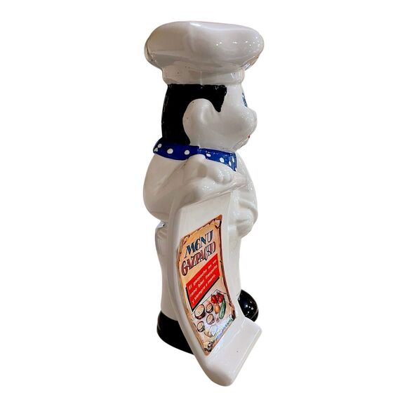 Vintage Decorative Ceramic Figurine Chef Sculpture with Menu board 10.5” - Picture 2 of 16